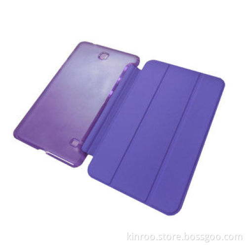 3-panel Cover for 8" Samsung Tab 4, with Transparent Shell